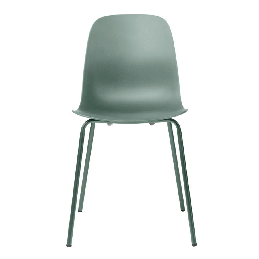 Aurora Esszimmerstuhl - staubgrünes Polypropylen und staubgrünes Metall