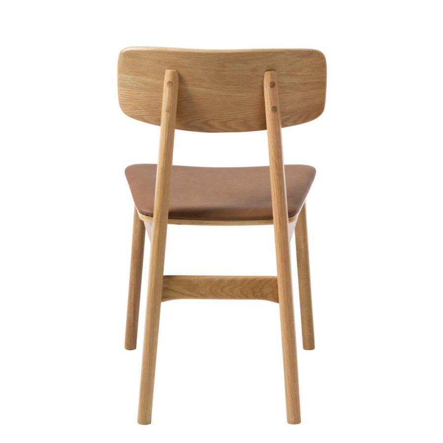 Harmony spisebordsstol - natur eg og tan PU