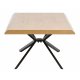 Royal sofabord, rektangulrt - naturlig eikefiner og svart metall (68X130)