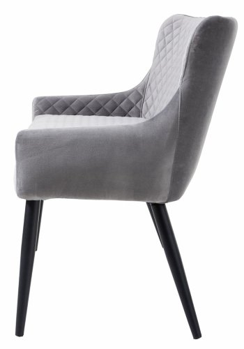 Summit sofabnk, rektangulr - gr polyester fljl og sort metal (160x60)