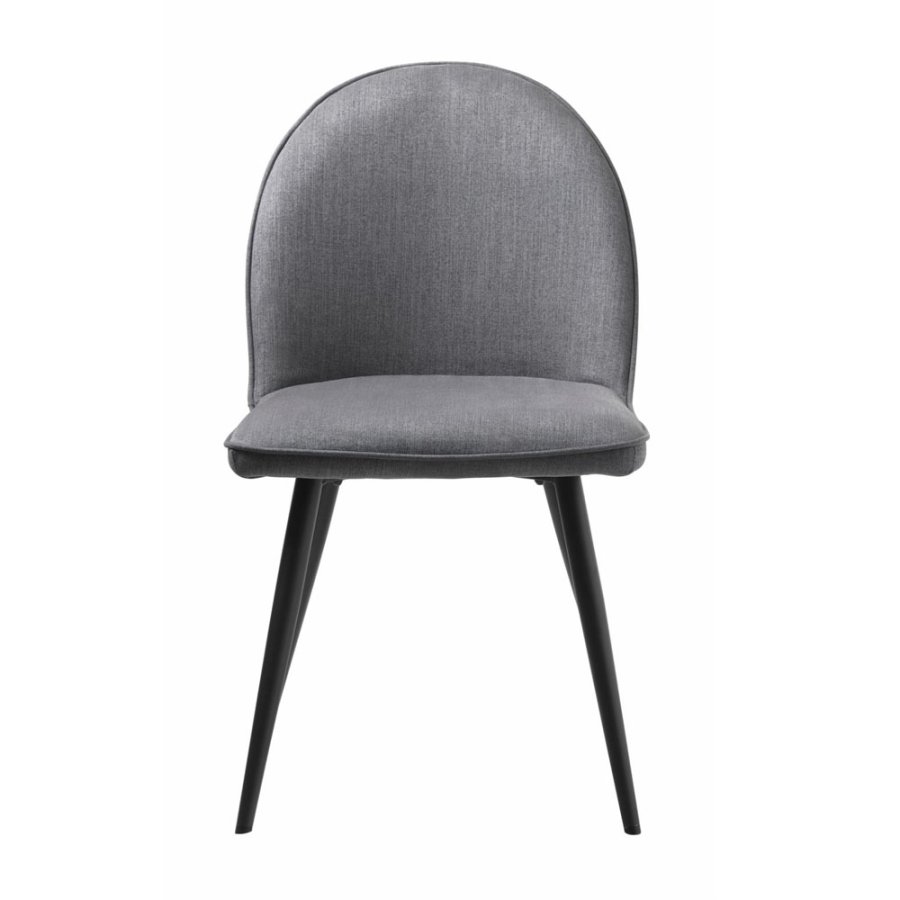 UNIKE MBLER Minto spisestuestol - gr polyester og sort metall