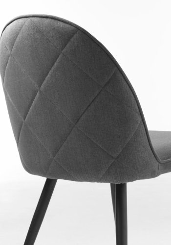 UNIKE MBLER Minto spisestuestol - gr polyester og sort metall