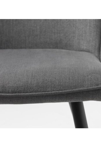 UNIKE MBLER Minto spisestuestol - gr polyester og sort metall