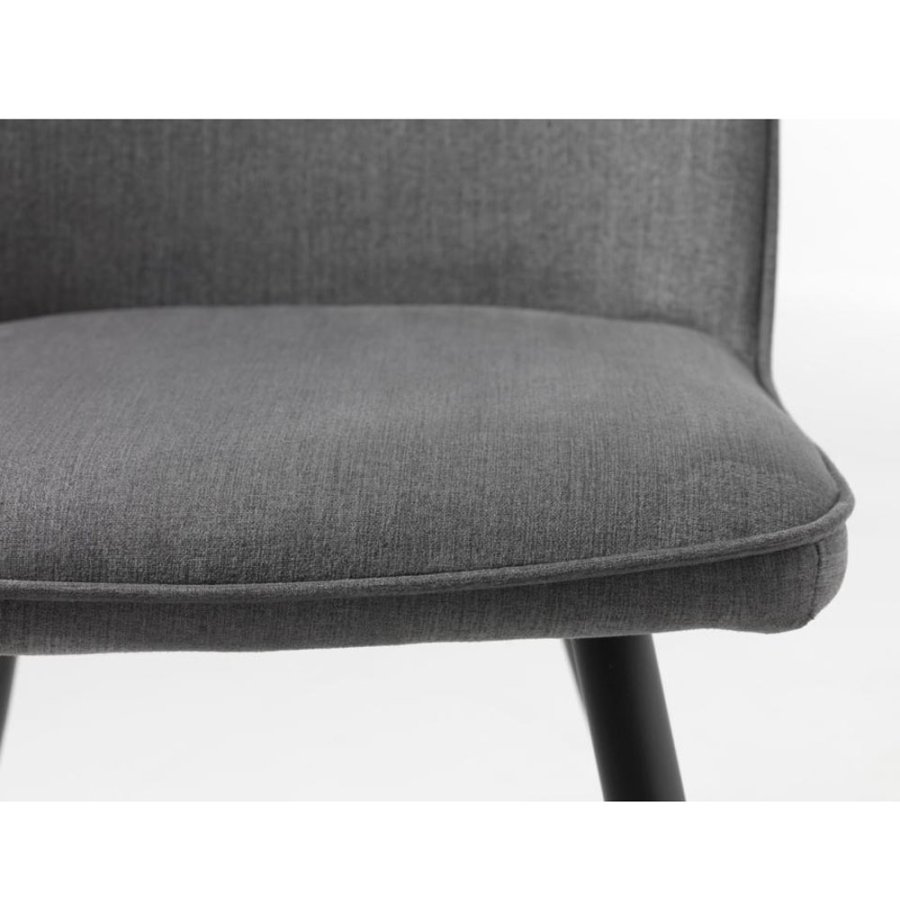 UNIKE MBLER Minto spisestuestol - gr polyester og sort metall