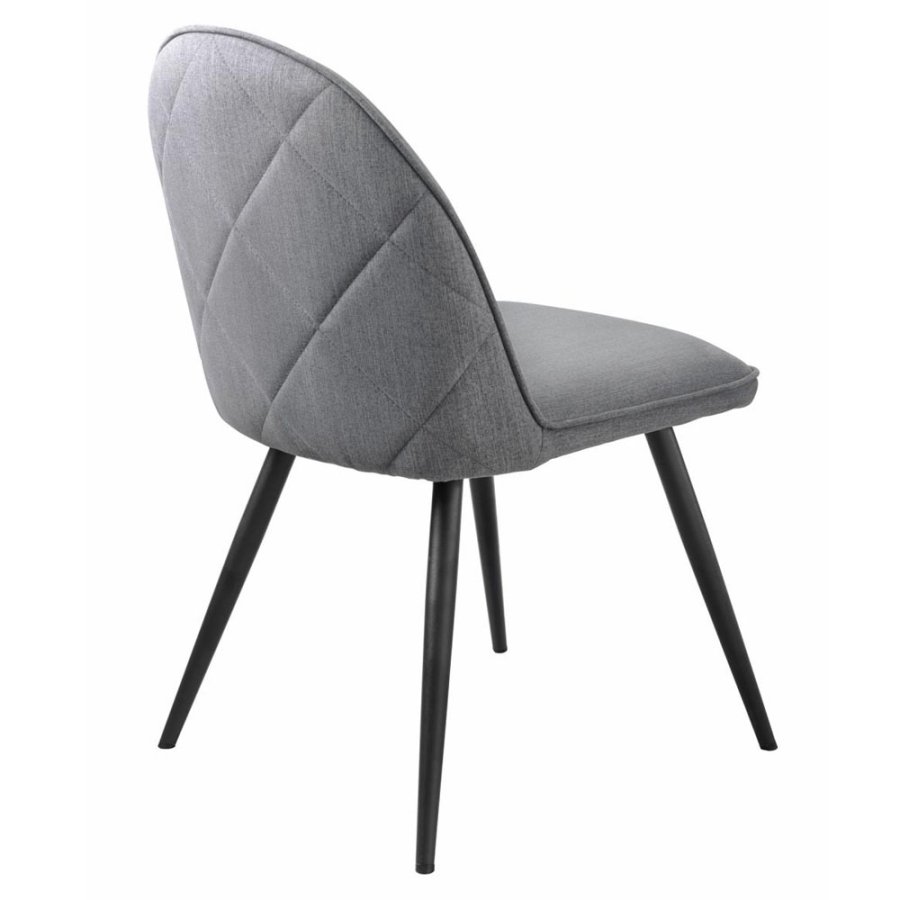 UNIKE MBLER Minto spisestuestol - gr polyester og sort metall