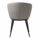 UNIQUE FURNITURE Gain Matstol, med Armst�d - Taupe Konstl�der och Svart Metall