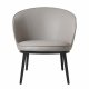 UNIQUE FURNITURE Gain F�t�lj - Taupe Konstl�der och Svart Metall