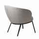 UNIQUE FURNITURE Gain F�t�lj - Taupe Konstl�der och Svart Metall