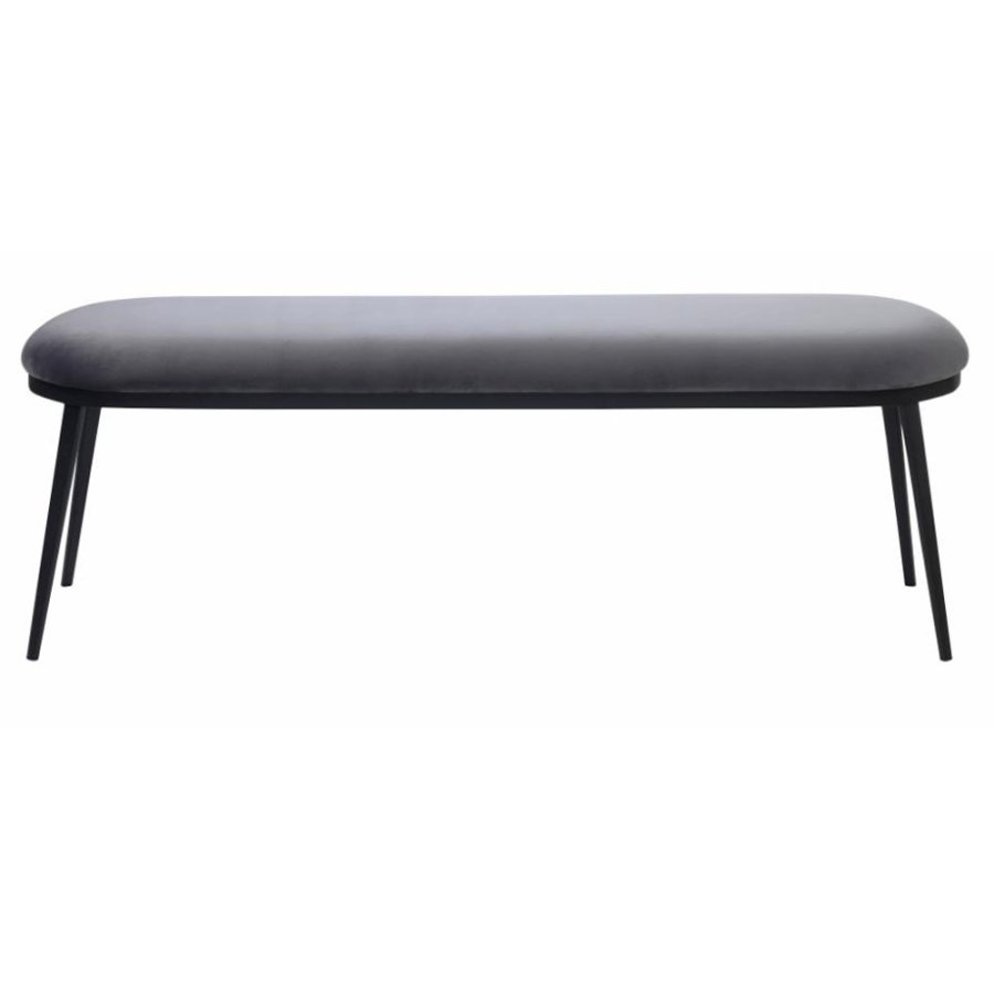 Prestisjebenk, rektangulr - stlgr flyel og svart polyetylen (140x36)