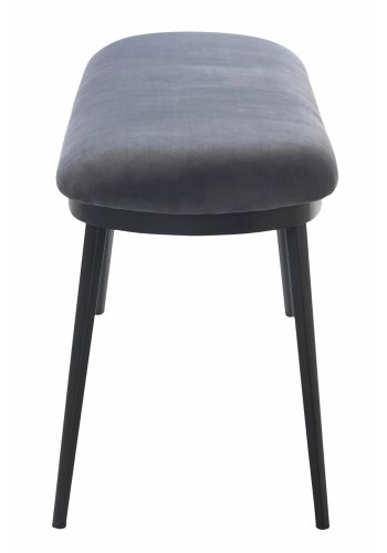 Prestisjebenk, rektangulr - stlgr flyel og svart polyetylen (140x36)