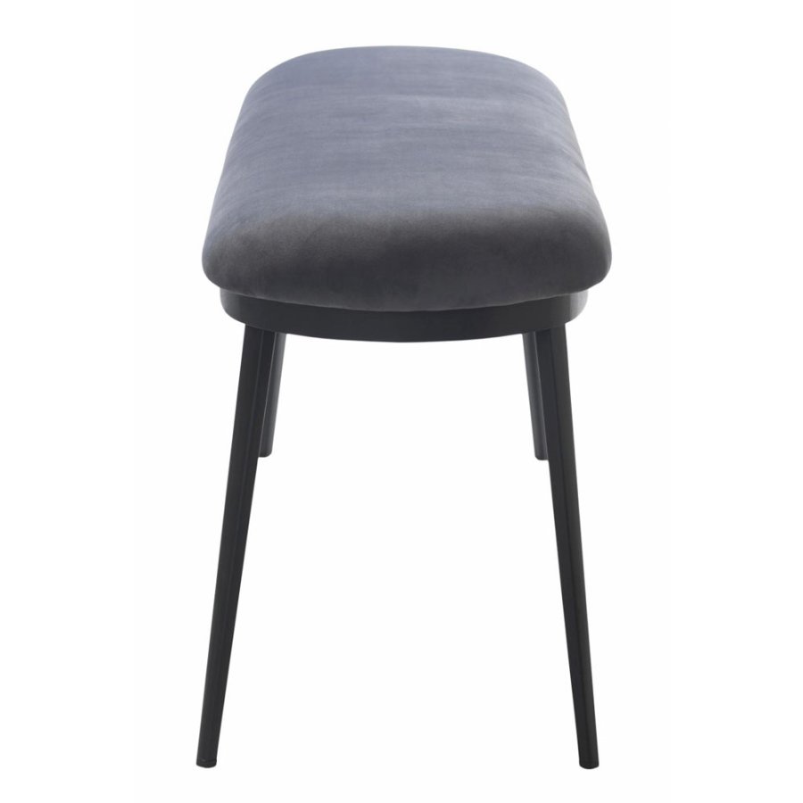 Prestisjebenk, rektangulr - stlgr flyel og svart polyetylen (140x36)