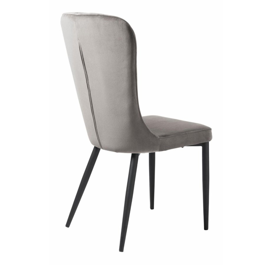 Crest spisebordsstol - gr fljl og sort metal