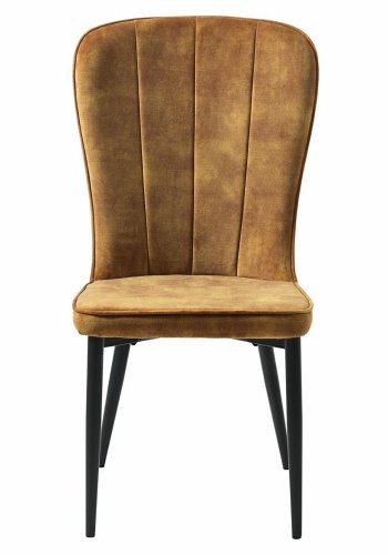 Crest spisebordsstol - rav fljl og sort metal