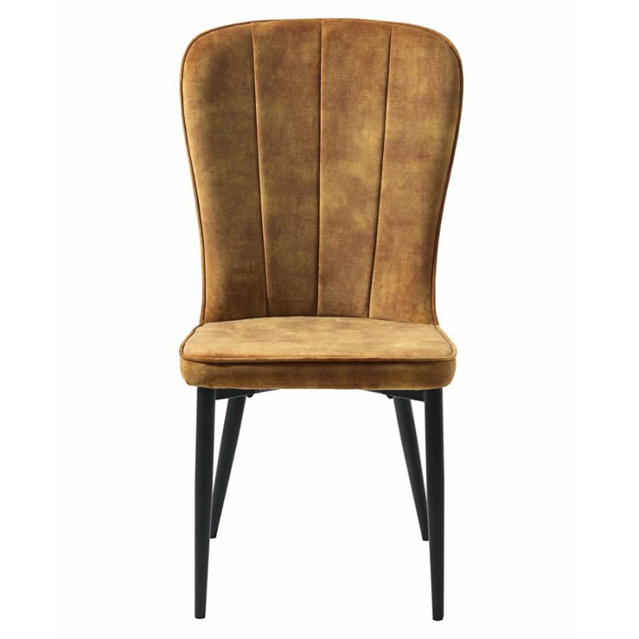 Crest spisebordsstol - rav fljl og sort metal