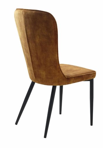 Crest spisebordsstol - rav fljl og sort metal