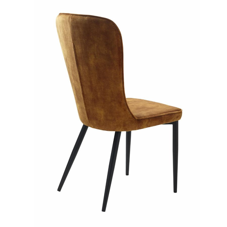 Crest spisebordsstol - rav fljl og sort metal