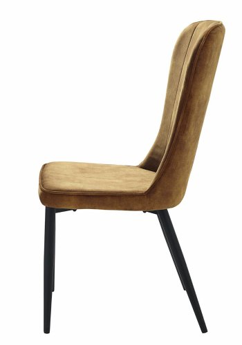 Crest spisebordsstol - rav fljl og sort metal