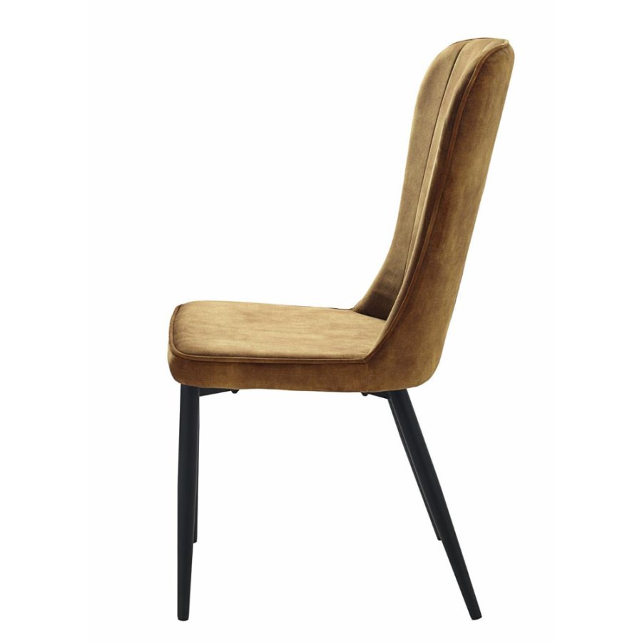 Crest spisebordsstol - rav fljl og sort metal