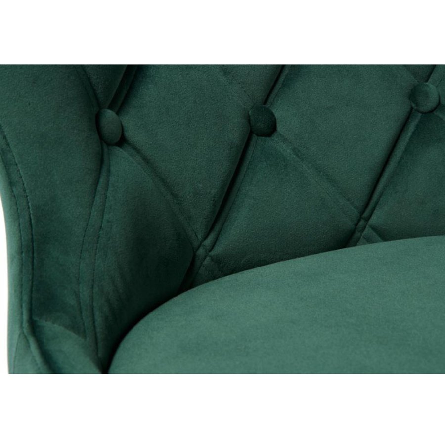 Elite spisestuestol - grnn flyel og sort metall