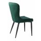 Elite spisestuestol - grnn flyel og sort metall