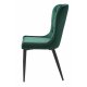 Elite spisestuestol - grnn flyel og sort metall