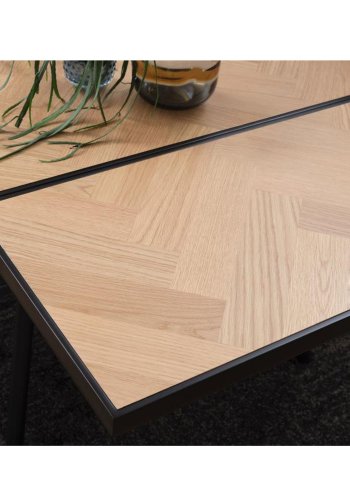 Bliss Fischgrät-Ansteckplatte, rechteckig - Eiche natur (45x90)