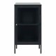 UNIKE MBLER Carmel skap, m. 1 dr og 1 hylle - glass og sort metall