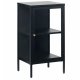 UNIKE MBLER Carmel skap, m. 1 dr og 1 hylle - glass og sort metall