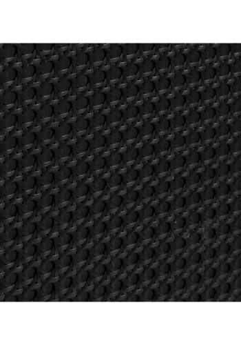 Exquisite sknk, m. 3 lger - sort polyrattan og sort melamin