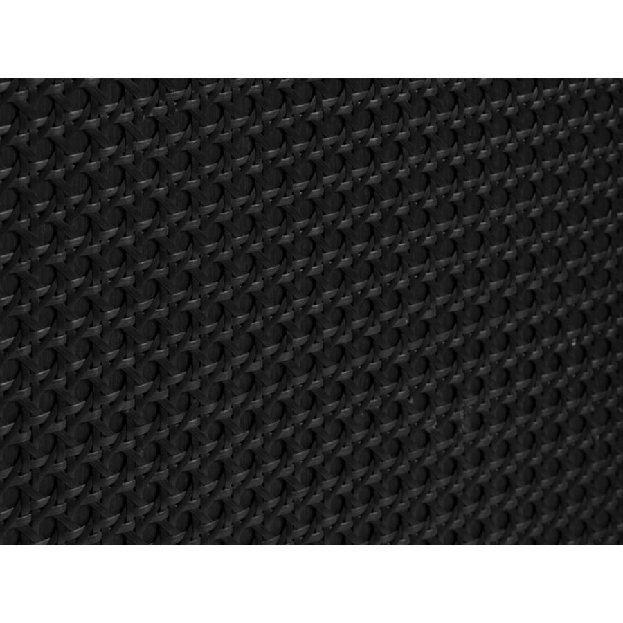 Exquisite sknk, m. 3 lger - sort polyrattan og sort melamin