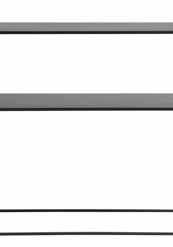 Opulence konsollbord, m. hylle - svart metall (90x35)