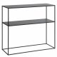 Opulence konsollbord, m. hylle - svart metall (90x35)