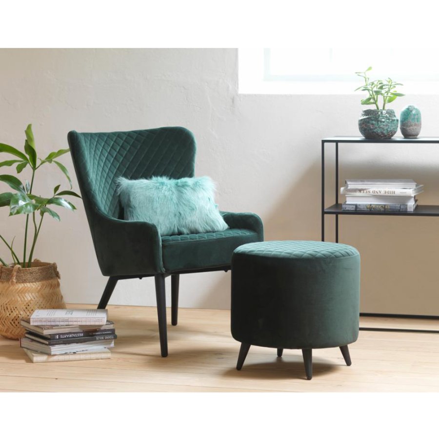 Opulence konsollbord, m. hylle - svart metall (90x35)