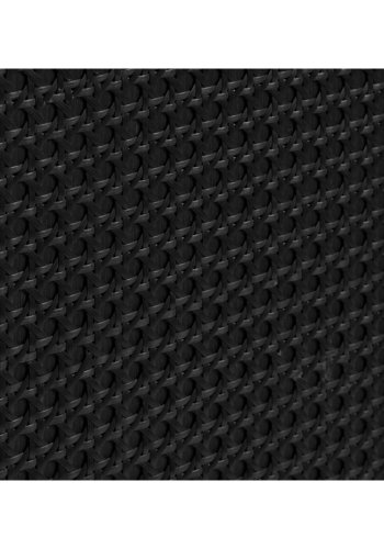 Exquisite Kommode mit 3 Schubladen – schwarzes Polyrattan und schwarzes Melamin