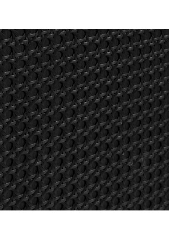 Exquisiter Beistelltisch, m. 1 Schublade - schwarzes Polyrattan und schwarzes Melamin (45x45)