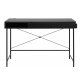 Exquisiter Schreibtisch mit 1 Fach und 1 Schublade – schwarzes Melamin und schwarzes Metall (120 x 60)