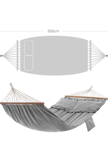 SONGMICS H�ngek�je, TC-stof, gr�, 210 x 150 cm