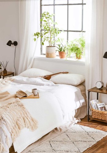 VASAGLE LET272B01 natbord, m. 1 hylde - rustik brun sp�nplade og sort st�l (s�t med 2)