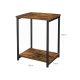 VASAGLE LET272B01 natbord, m. 1 hylde - rustik brun sp�nplade og sort st�l (s�t med 2)