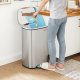 SONGMICS Pedalkorg f&ouml;r k&ouml;k, 50 liters papperskorg, med innerhink av plast, g�ngj&auml;rnsf&ouml;rsett lock, mjukst&auml;ngande, luktt&auml;t och hygienisk, silver LTB050E01