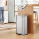 SONGMICS Pedalkorg f&ouml;r k&ouml;k, 50 liters papperskorg, med innerhink av plast, g�ngj&auml;rnsf&ouml;rsett lock, mjukst&auml;ngande, luktt&auml;t och hygienisk, silver LTB050E01