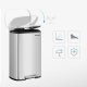 SONGMICS Pedalkorg f&ouml;r k&ouml;k, 50 liters papperskorg, med innerhink av plast, g�ngj&auml;rnsf&ouml;rsett lock, mjukst&auml;ngande, luktt&auml;t och hygienisk, silver LTB050E01