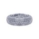 FEANDREA Hundeseng, Donut Katteseng, Bl�d Beroligende K�ledyrsseng med Aftageligt, Vaskbart Betr�k, Bl�d Lang Plys, 50 cm, Gr�
