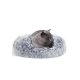 FEANDREA Hundeseng, Donut Katteseng, Bl�d Beroligende K�ledyrsseng med Aftageligt, Vaskbart Betr�k, Bl�d Lang Plys, 50 cm, Gr�
