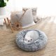 FEANDREA Hundeseng, Donut Katteseng, Bl�d Beroligende K�ledyrsseng med Aftageligt, Vaskbart Betr�k, Bl�d Lang Plys, 50 cm, Gr�