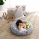FEANDREA Hundeseng, Donut Katteseng, Bl�d Beroligende K�ledyrsseng med Aftageligt, Vaskbart Betr�k, Bl�d Lang Plys, 70 cm, Gr�