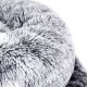 FEANDREA Hundeseng, Donut Katteseng, Bl�d Beroligende K�ledyrsseng med Aftageligt, Vaskbart Betr�k, Bl�d Lang Plys, 70 cm, Gr�