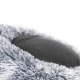 FEANDREA Hundeseng, Donut Katteseng, Bl�d Beroligende K�ledyrsseng med Aftageligt, Vaskbart Betr�k, Bl�d Lang Plys, 70 cm, Gr�
