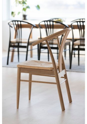 ACT NORDIC JANIK spisebordsstol - egetr/rattan 