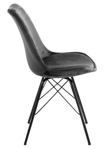 ACT NORDIC Eris Esszimmerstuhl - dunkelgrau/schwarzer Stoff/Metall